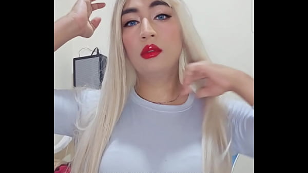 Transexual de webcam probando nuevo